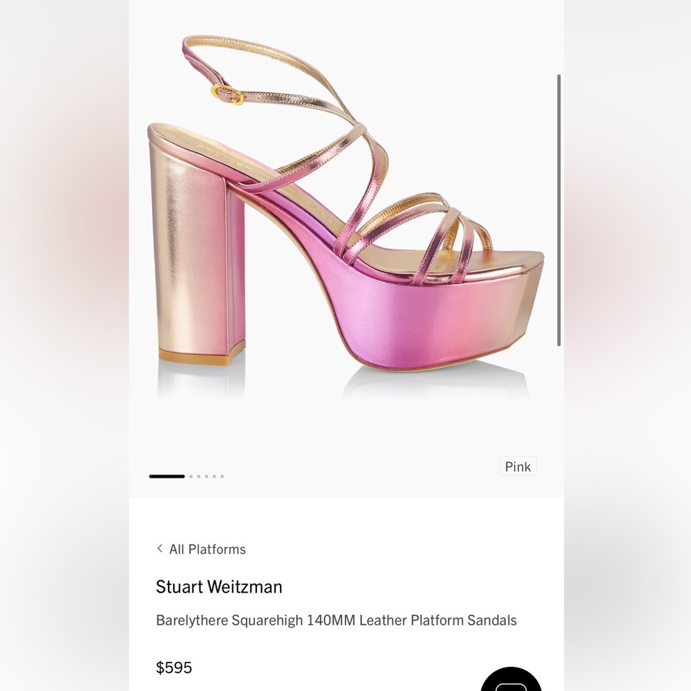 Stuart Weitzman Barelythere Squarehigh Platform P… - image 3